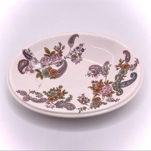 Floral Paisley Soap or Trinket Dish - Ceramic, Boho